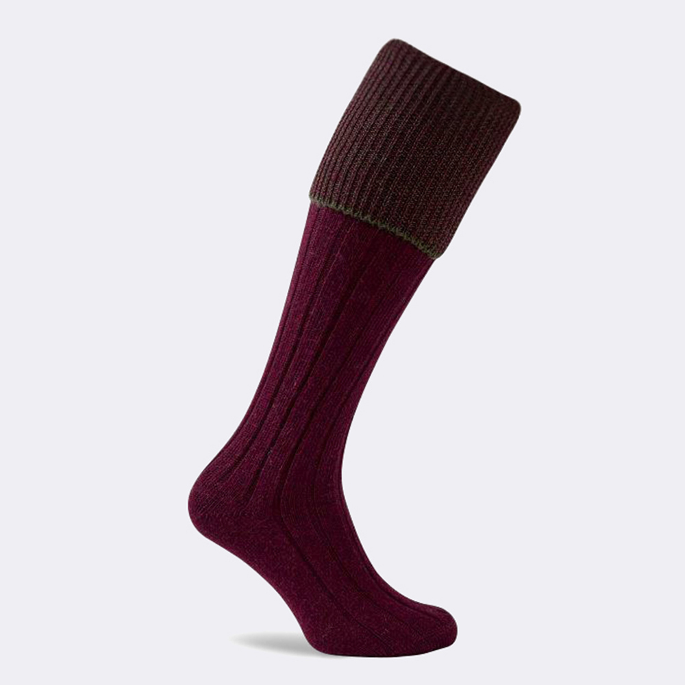 Pennine Chiltern Premium Wool Contrasting Colour Shooting Hunting Socks 