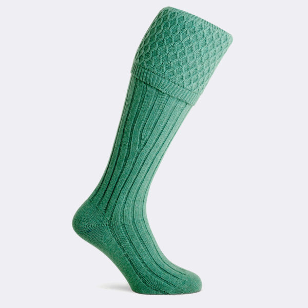 mens portobello shooting socks in juniper green